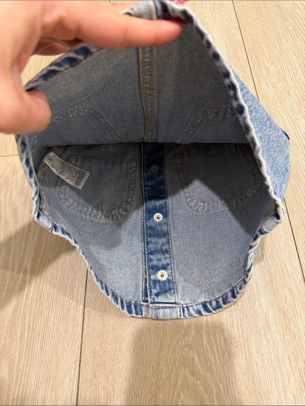 Old Navy Girls Denim Button-Front Mini Skirt with Multicolor Buttons